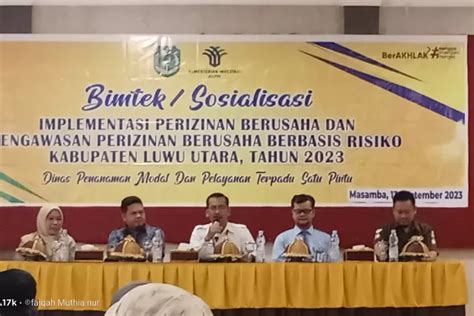 Pemda Luwu Utara Dorong Kemudahan Izin Berusaha Klik Anggaran