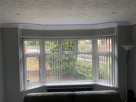 Ceiling Mounted Bay Window Curtain Track In Awkward Bay Window