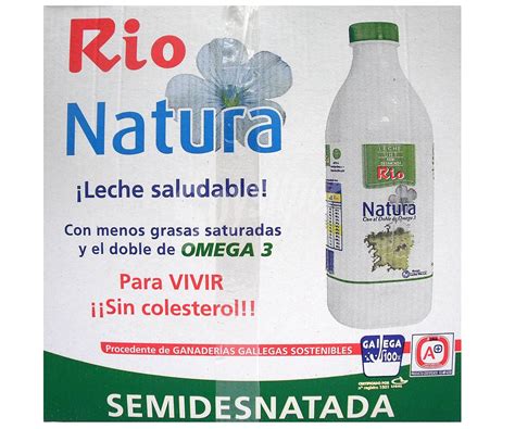 RÍo Natura Leche Semidesnatada Con Oimega 3 6 X 1 L