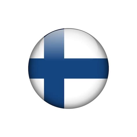 Premium Vector Finland Flag Circle Button Vector Template