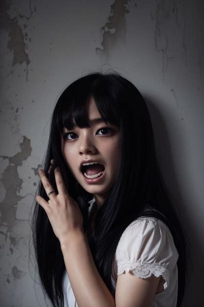 Premium Ai Image Scary Creepy Girl From Horror Movies