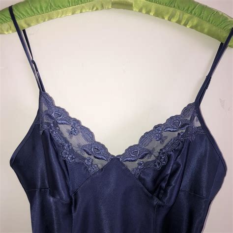 Victoria S Secret Baby Blue Satin Lace Trim Lingerie Depop
