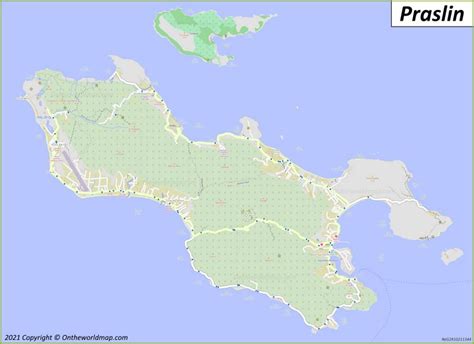 Praslin Map | Seychelles | Detailed Maps of Praslin Island