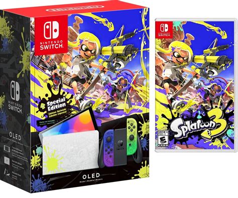 Nintendo Switch Oled Model Splatoon Special Edition Game Included