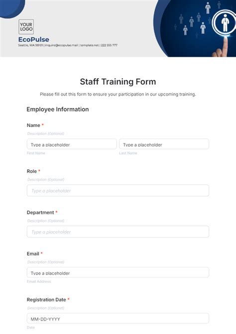 Training Form Template