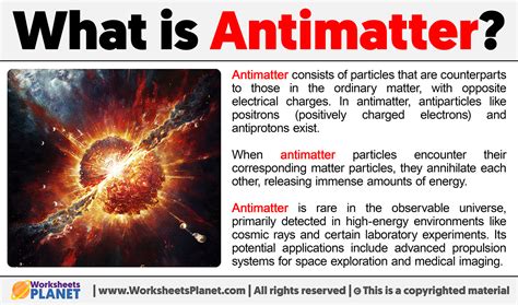 What Is Antimatter Definition Of Antimatter