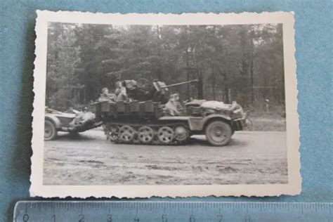 Foto Photo Wehrmacht Sd Kfz Sdkfz Gesch Tz Artillerie Flak