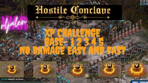 War Commander XP Challenge Base 1 2 3 4 5 No Damage Easy And Fast