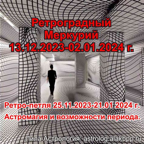 Ретроградный Меркурий 13.12.2023 - 02.01.2024 г..