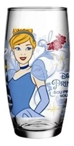 Copo Vidro Nadir 430ml Decorado Disney Princesas Cinderela MercadoLivre