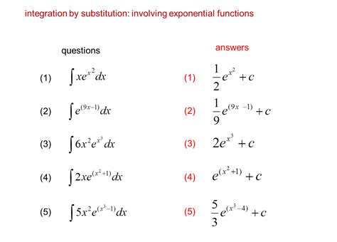 Limit Of Exponential Function Worksheet