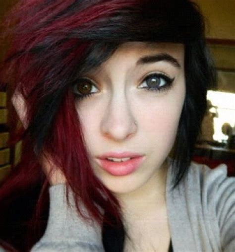 Red And Black Hair Emo Hair Color Hair Dye Colors Hair Color Dark