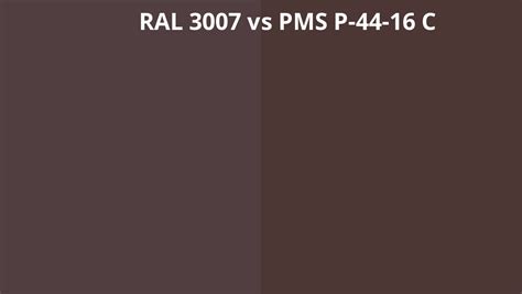 Ral 3007 Vs Pms P 44 16 C Ral Colour Chart Uk