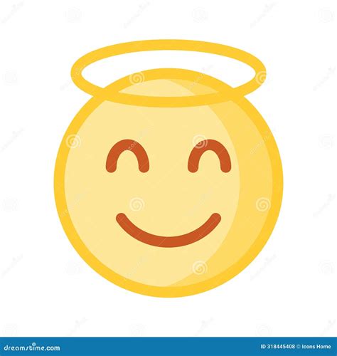 Angel Emoji Emoticon Man Face Cartoon Icon Mascot