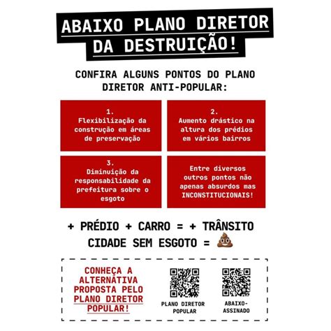 Campanha de pressão nos vereadores que votaram a favor do Plano Diretor