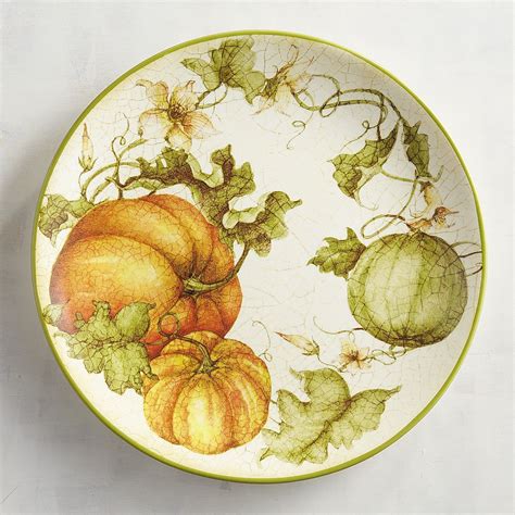 Harvest Garden Pumpkin Dinner Plate Thanksgiving Dinnerware