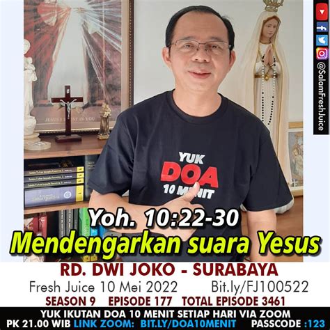 Fresh Juice 10 Mei 2022 Yoh 10 22 30 Mendengarkan Suara Yesus Daily Fresh Juice