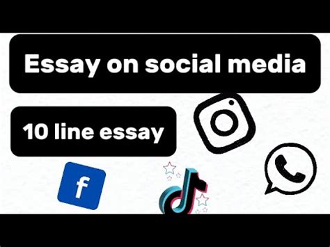 Essay On Social Media In English 10 Line Essay YouTube