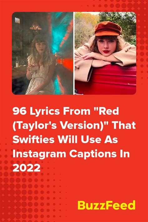 96 Lyrics From Red Taylors Version That Swifties Will Use As