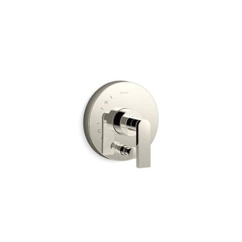 Kohler Composed Rite Temp Valve Trim With Push Button Diverter And Lever Handle In Vibrant