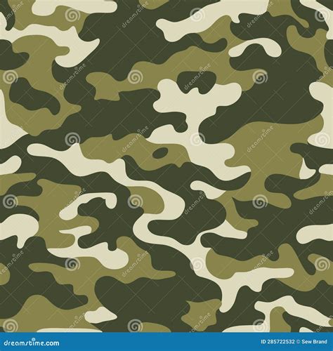 Military Camouflage Seamless Pattern Stock Vector - Illustration of outdoors, forest: 285722532