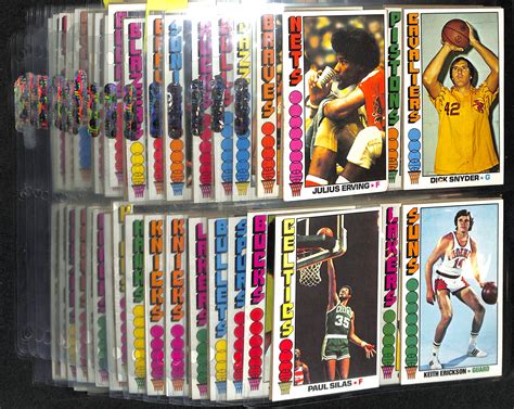 Lot Detail 1976 77 Topps Basketball Complete Set Of 144 Cards W