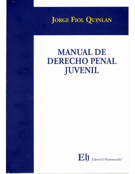 Manual De Derecho Penal Juvenil