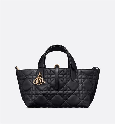 Small Dior Toujours Bag Black Macrocannage Calfskin Dior Us