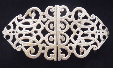 Victorian Birmingham Hallmarked Solid Silver Nurses Belt Buckle