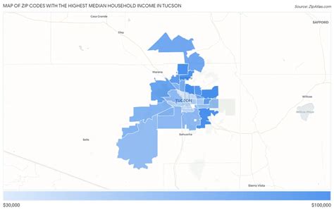 Highest Median Household Income In Tucson By Zip Code 2023 48 Off