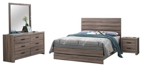 Coaster Brantford Piece Queen Panel Wood Bedroom Set In Barrel Oak