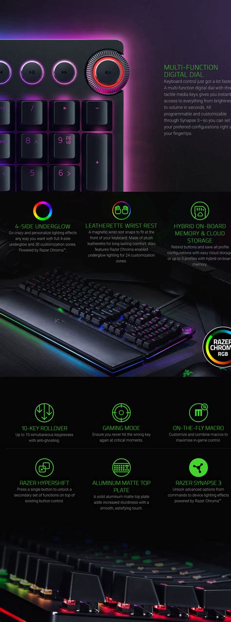 Buy Razer Huntsman Elite RGB Opto-Mechanical Keyboard Linear Switch ...