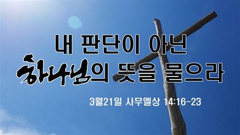 사무엘상14장16절 23절 내 판단이 아닌 하나님의 뜻을 물으라 Youtube