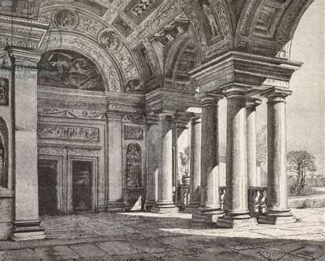 Loggia Of David Palazzo Te Mantua Italy Engraving From Art