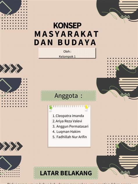 konsep masyarakat  budaya