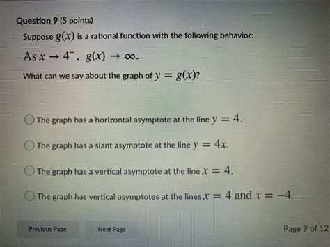 Solved Question 9 5 Points Suppose G X Is A Rational