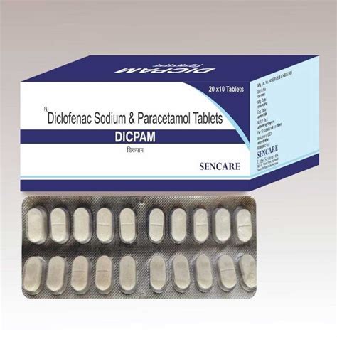 Diclofenac Sodium 50mg And Paracetamol 325mg Tablets At Rs 103 Box Diclofenac Sodium Tablet In