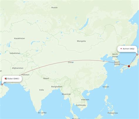 All Flight Routes From Dubai To Aomori Dwc To Aoj Flight Routes