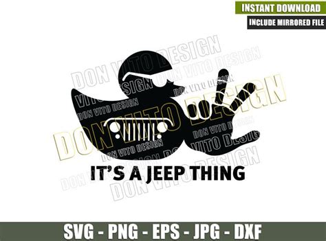 Jeep Thing Duck Hand Svg Png Wave Off Road Driver Fingers Cut File