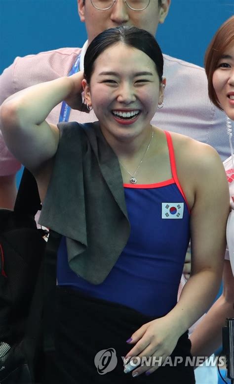 South Korean Diver Kim Su Ji Smiles Yonhap News Agency