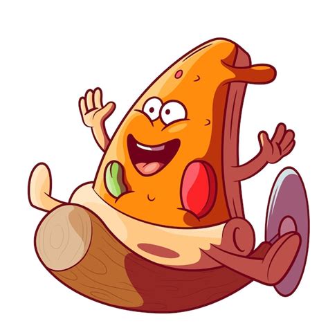 Premium Vector That Funny Pizza Mascot Slice Character Vector