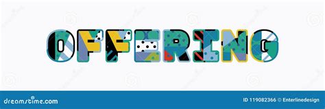 offering concept word art illustration stock vector illustration