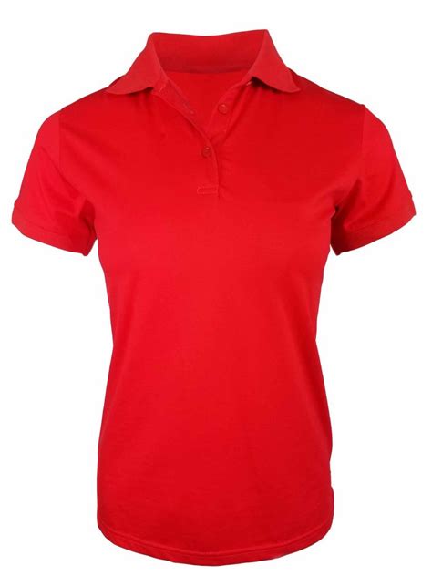 Womens All Occasion Mercerized Polo Red Uniform Edit