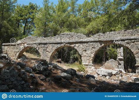 Phaselis Ancient City In Kemer Antalya Turkiye Stock Image Image Of