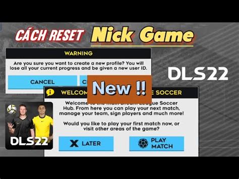 Dream League Soccer C Ch Reset Nick Game Phi N B N M I