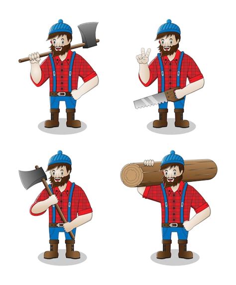 Premium Vector Illustration Vector Graphic Of Lumberjack Cartoon