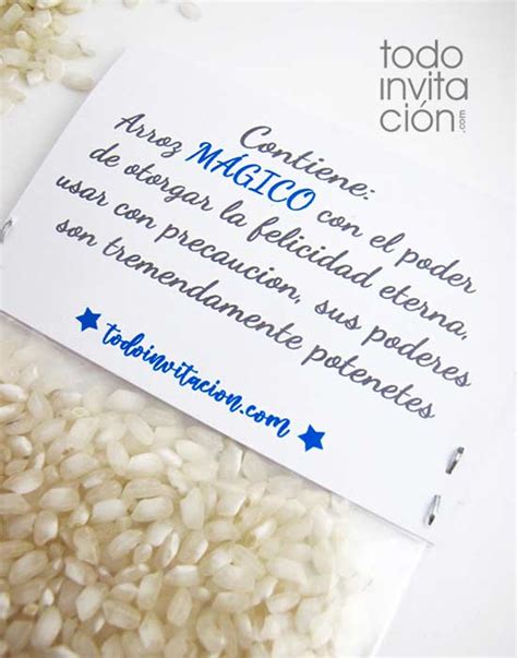 Bolsa De Arroz Para Bodas 1 Personalizada Packs De 10 Unid