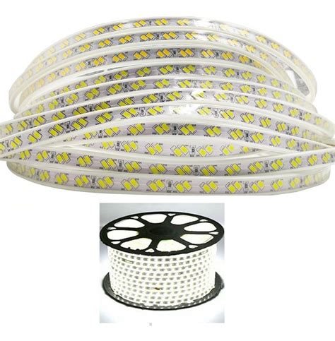 Manguera Led Doble Linea Luz Blanca V Rollo Mts