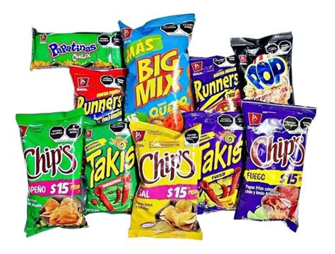 Papas Barcel Surtido Runners Takis Chips Papatinas 10 Piezas En Venta