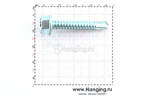 Саморез по металлу с буром с шестигранной головкой 6,3х38. Саморезы по ...